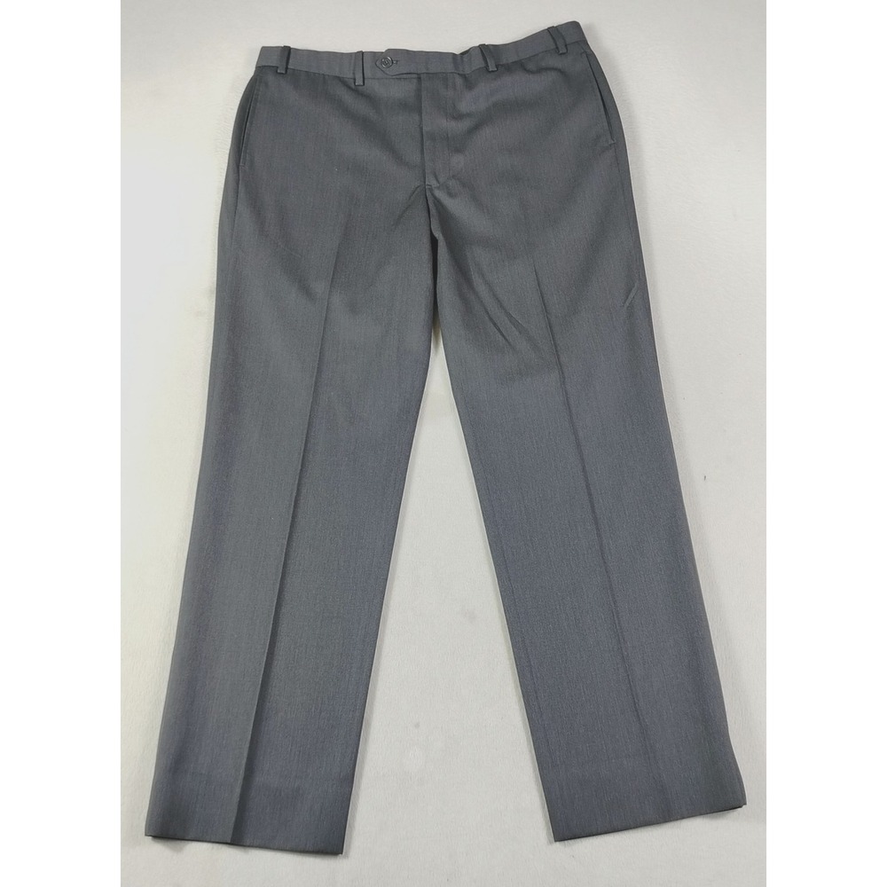 Brooks Brothers Pants Mens 40 Gray Wool Madison Fit Dress Slacks Office Business